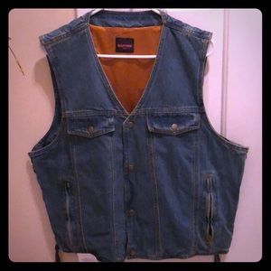 Men’s Denim Motorcycle Vest